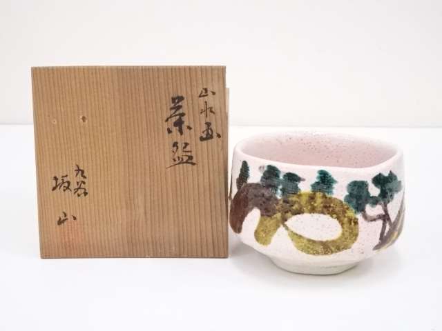 JAPANESE TEA CEREMONY / CHAWAN(TEA BOWL) / KUTANI WARE / SCENERY